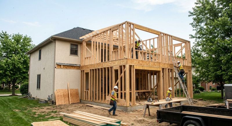 Building Addition Framing in Kansas City, KS