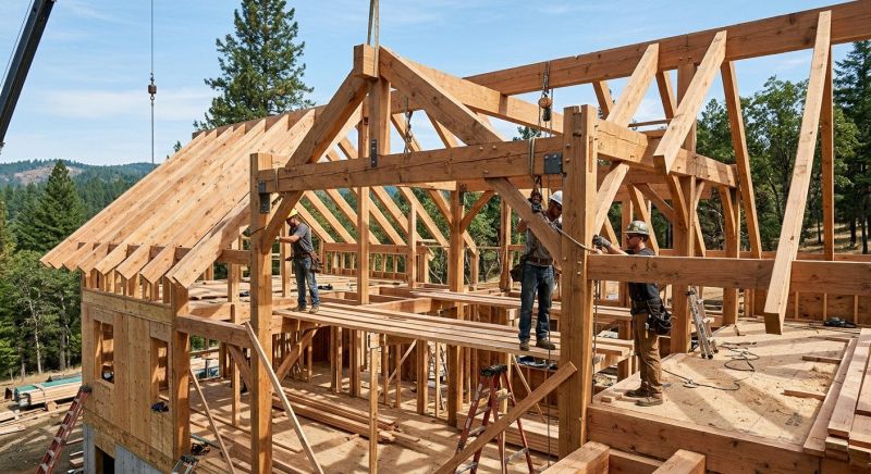 Wood Beam Installation in Conroe, TX