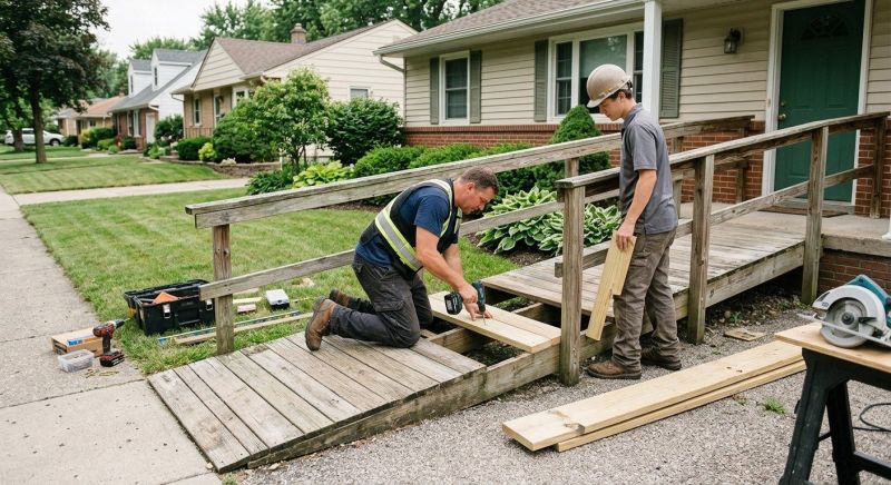 Wood Ramp Installation in Wilmington, NC